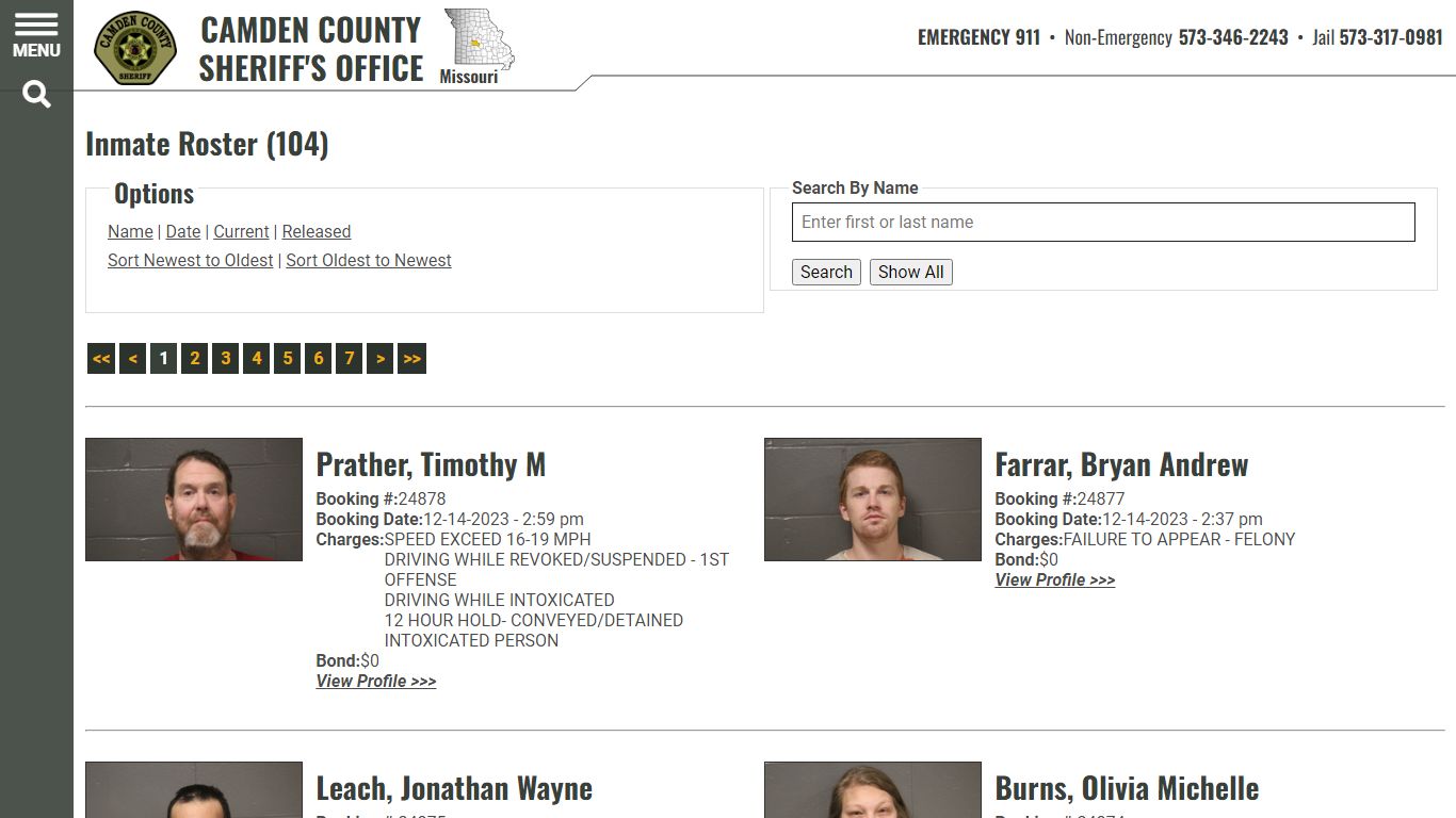 Inmate Roster - Current Inmates Booking Date Descending - Camden County ...